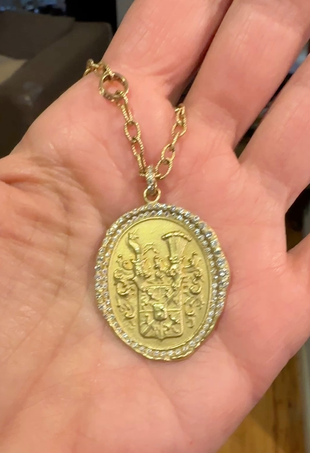 18k Gold Mythological Unicorn Diamond Necklace