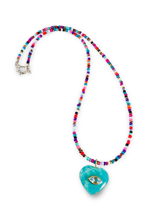 Gemstone Heart Necklace