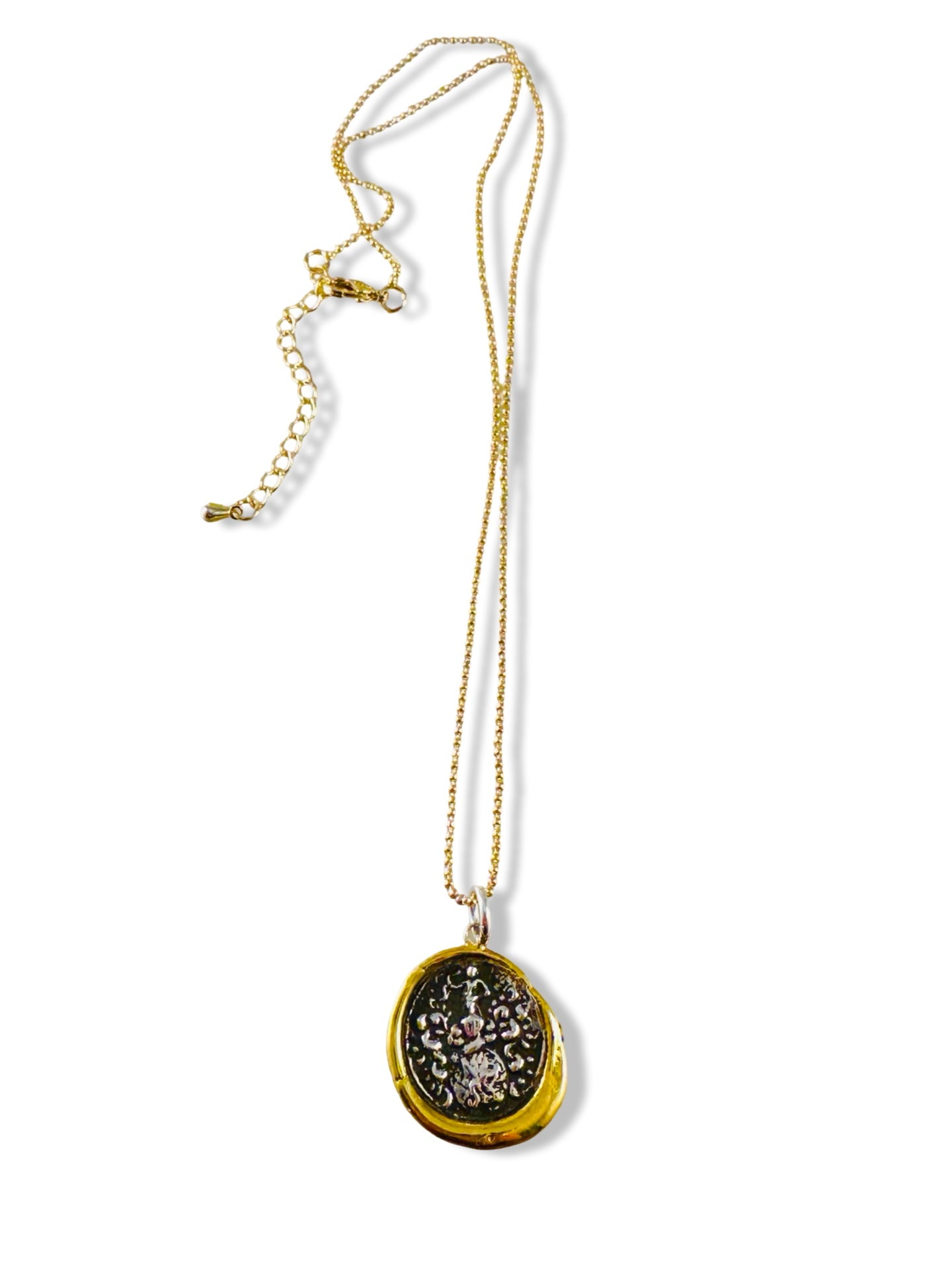 Sterling and Gold Bead Chain Necklace