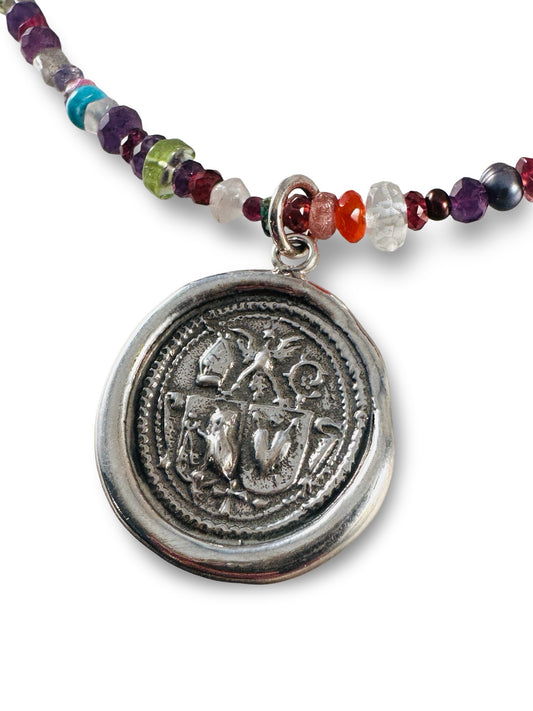Guardian of the Divine Gemstone Necklace