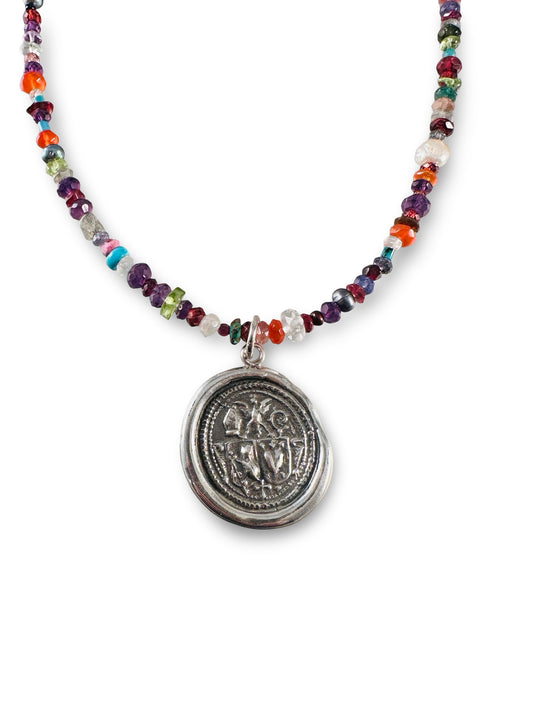 Guardian of the Divine Gemstone Necklace