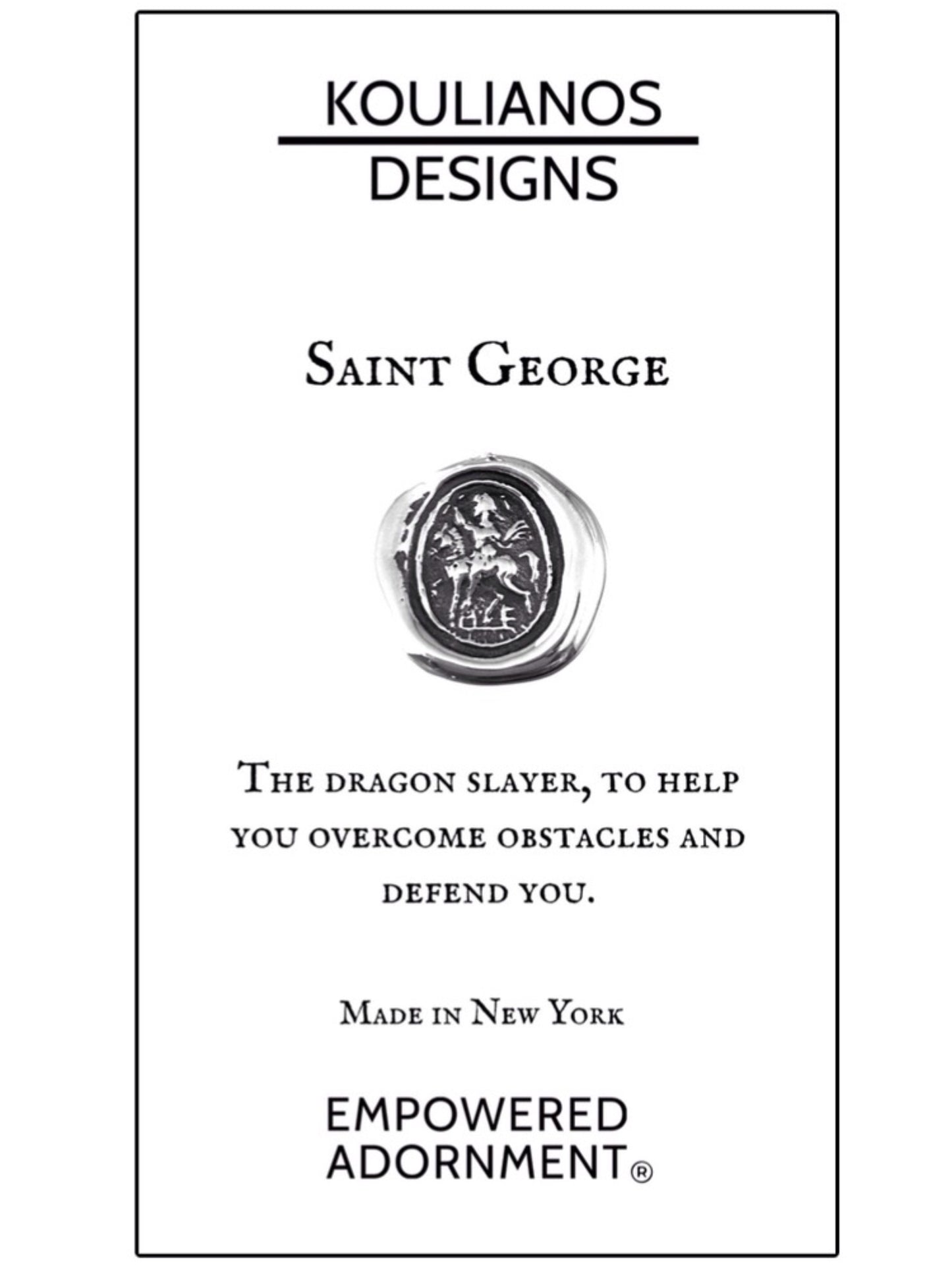 Saint George Diamond 18k Gold Pendant