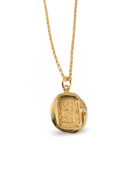 Victory Horn & Diamond Necklace