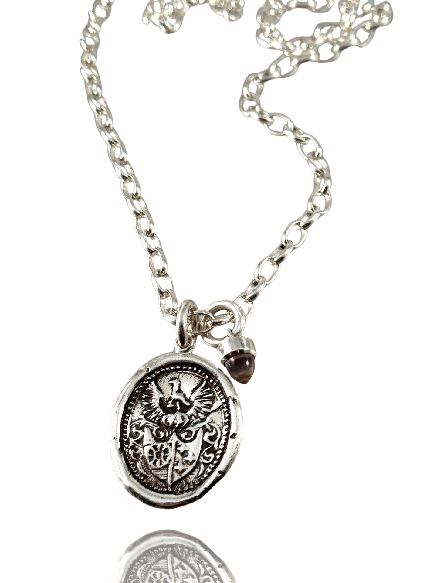 24” Phoenix Rising Necklace with Quartz Crystal