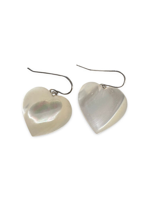 Mother of Pearl Heart Earrings