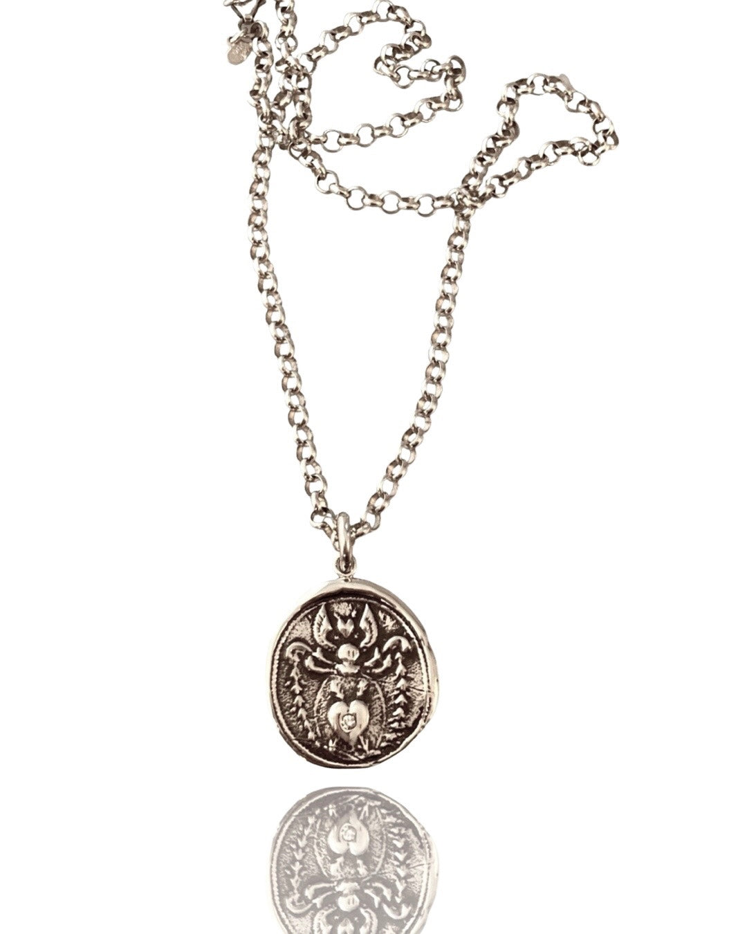 Angel Heart Diamond Sterling Necklace