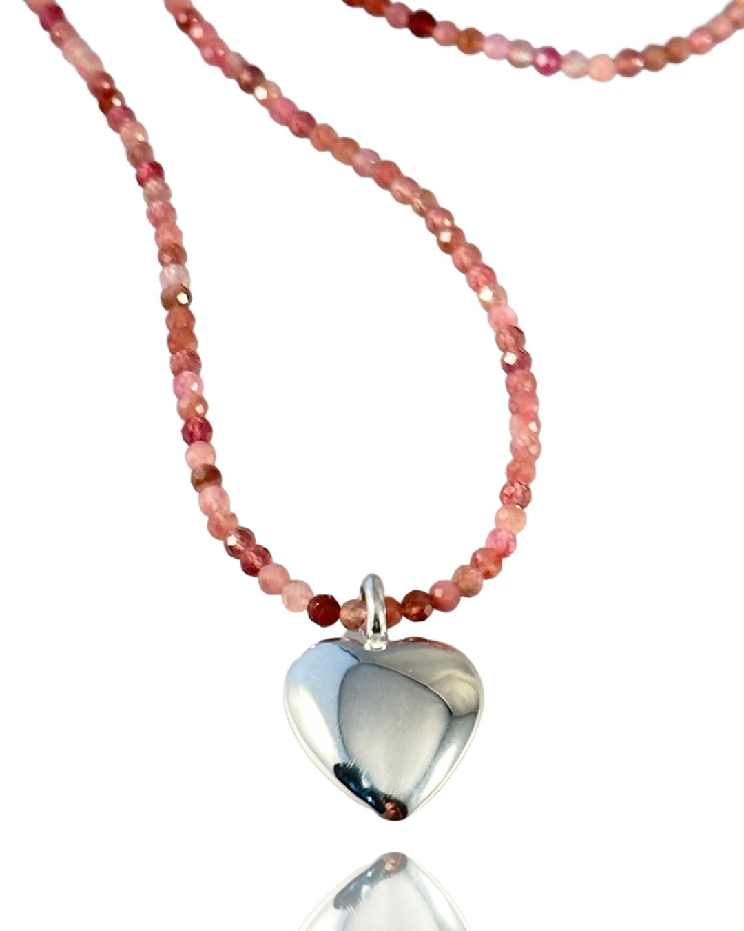 Chunky Medium Sterling Heart Necklace