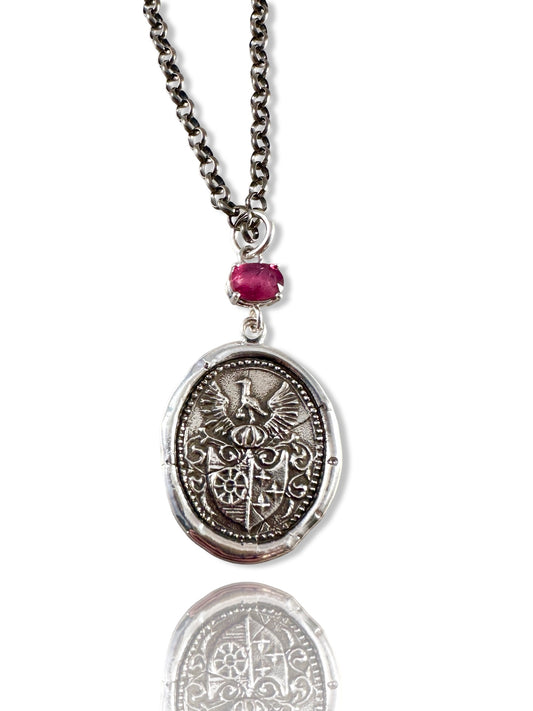 Phoenix Rising Necklace with Pink Tourmaline