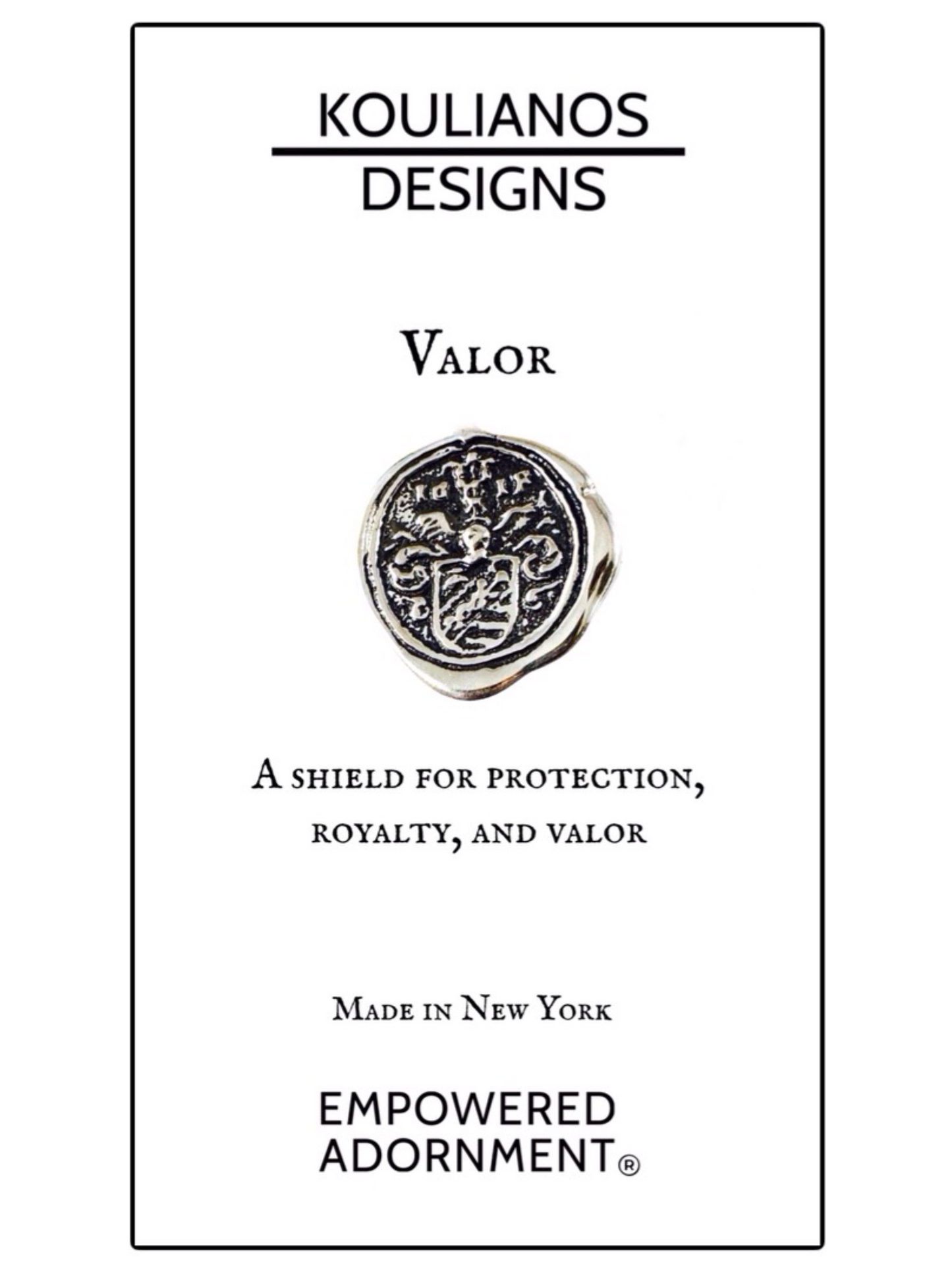 Sterling Small Shield Pendant