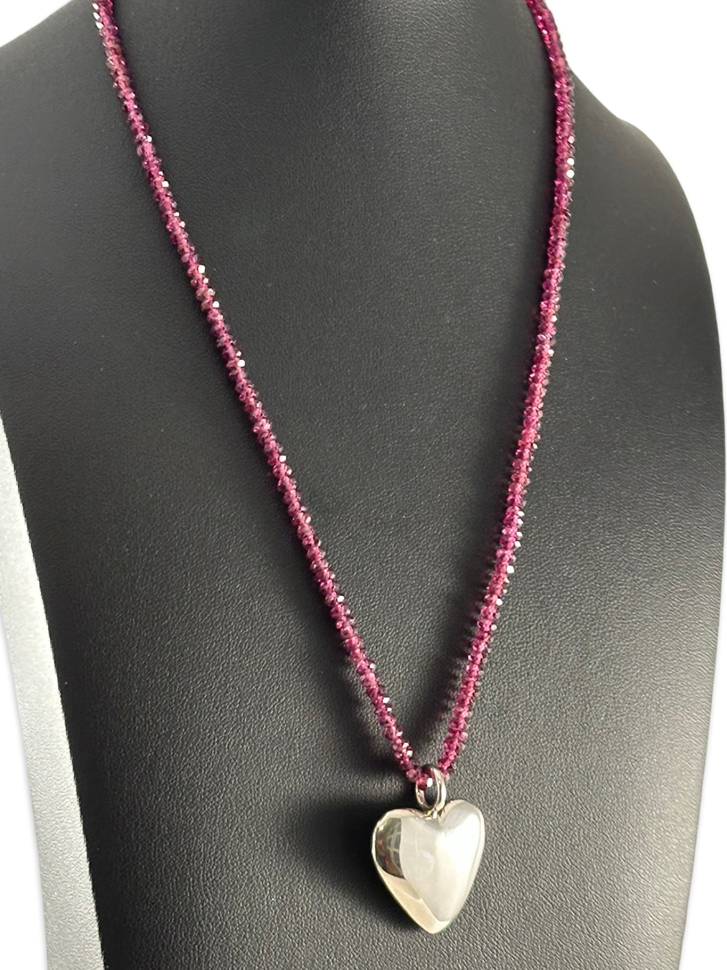 Chunky Large Sterling Heart Necklace