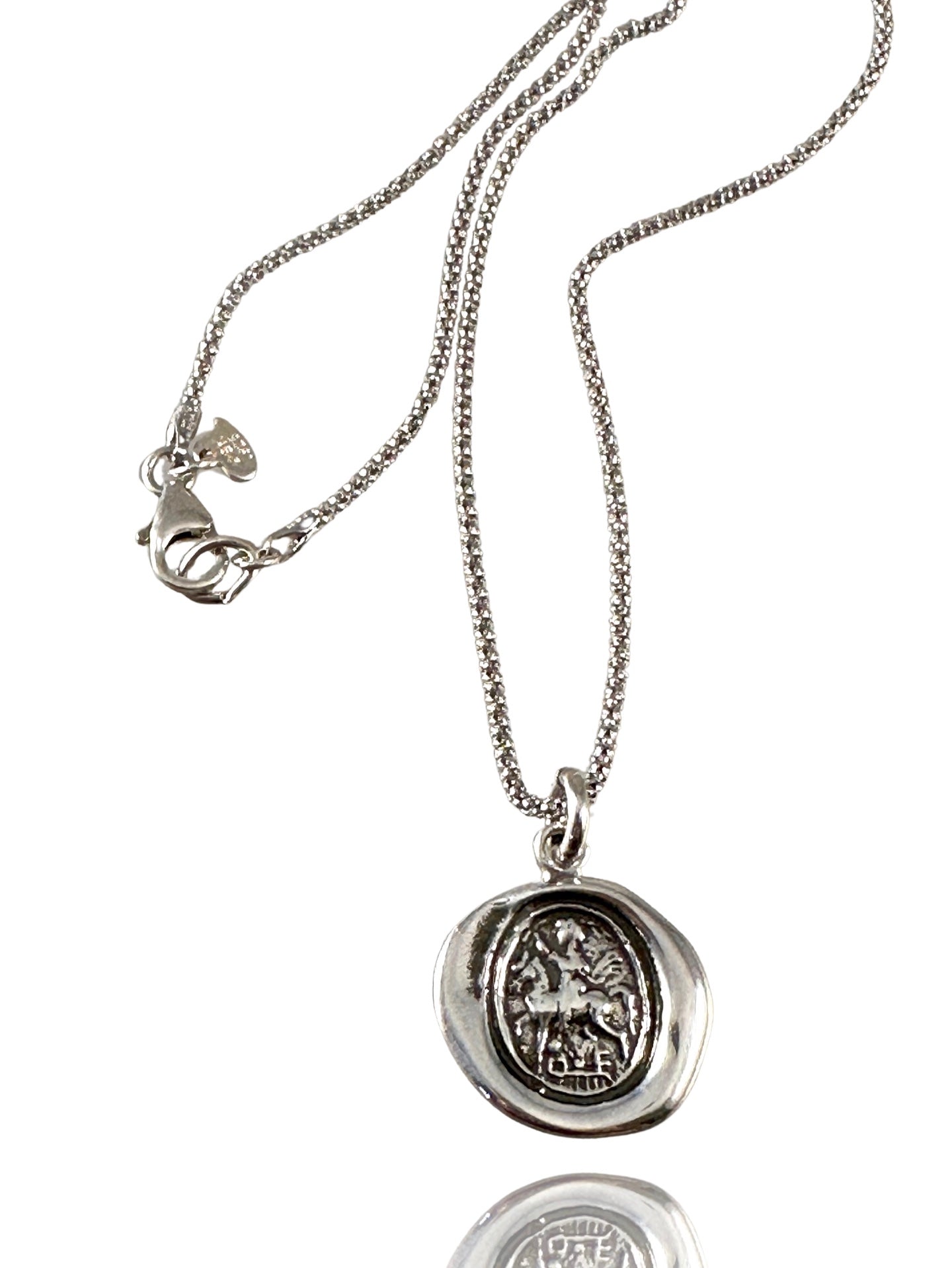 Saint George 18” Sterling Necklace