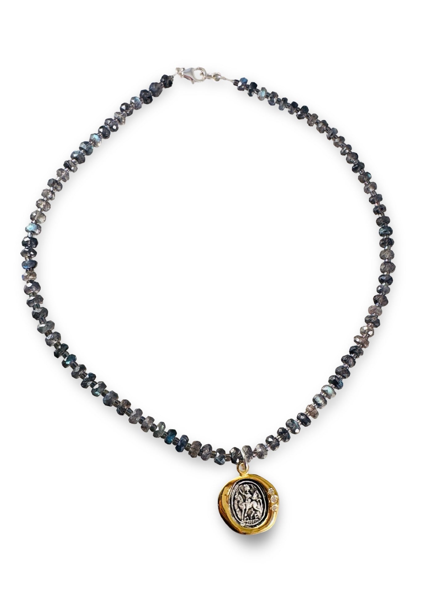 Saint George Sterling Gold Mix Diamond Necklace
