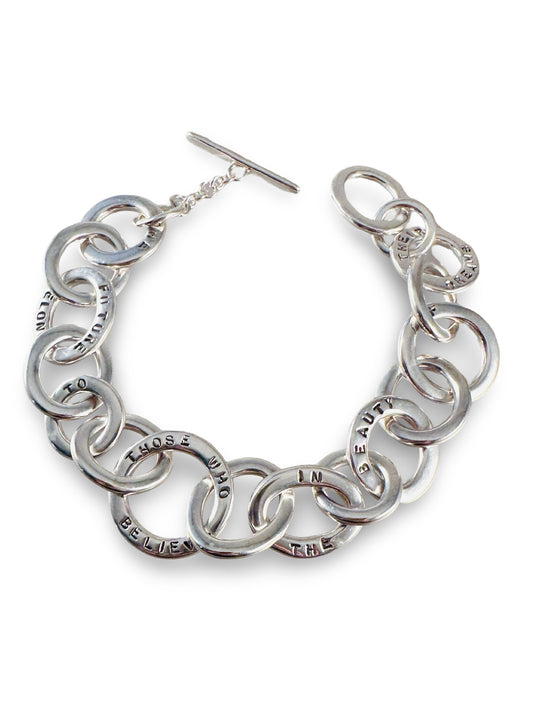 Eleanor Roosevelt Quote Link Bracelet