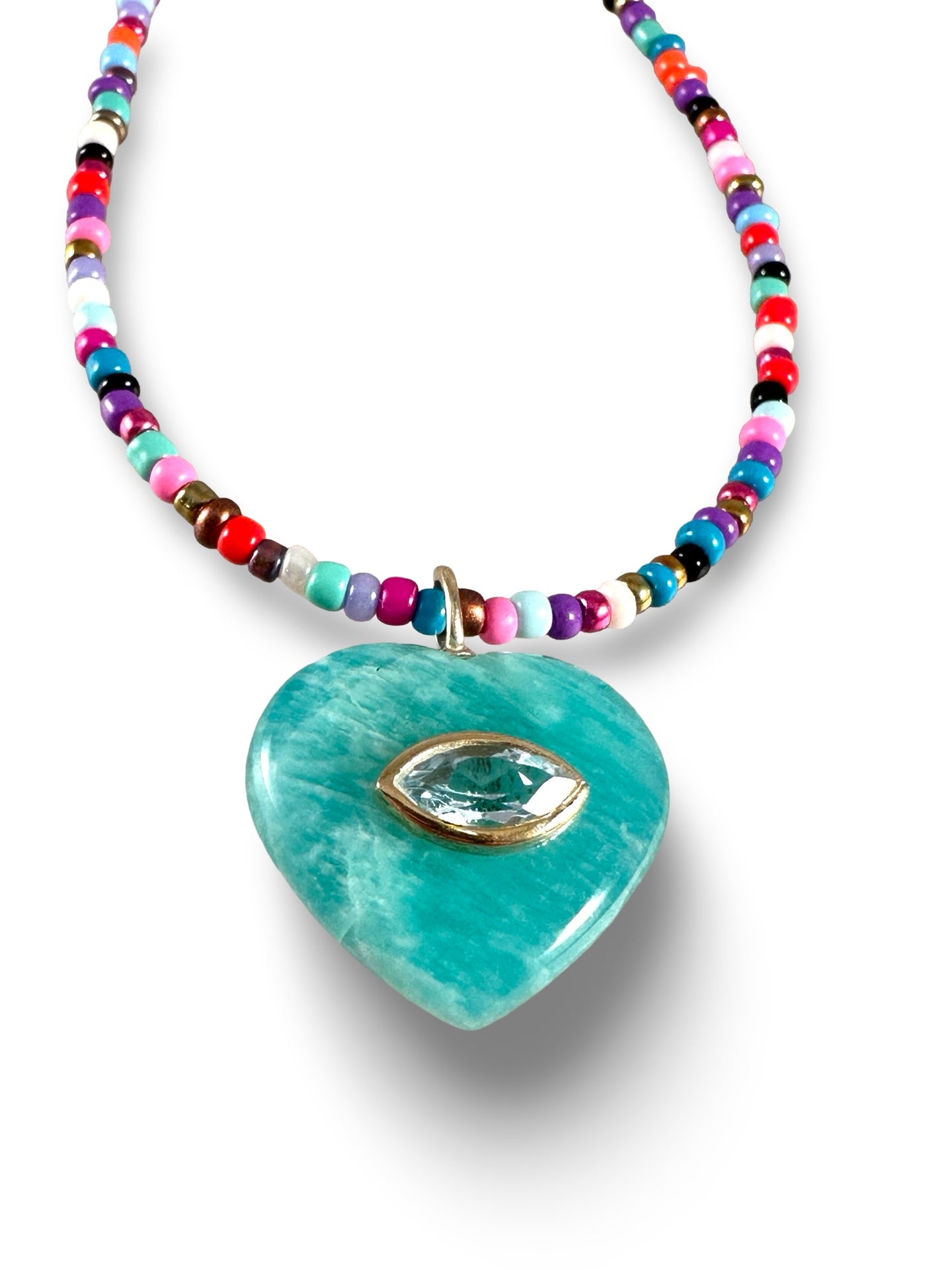Gemstone Heart Necklace