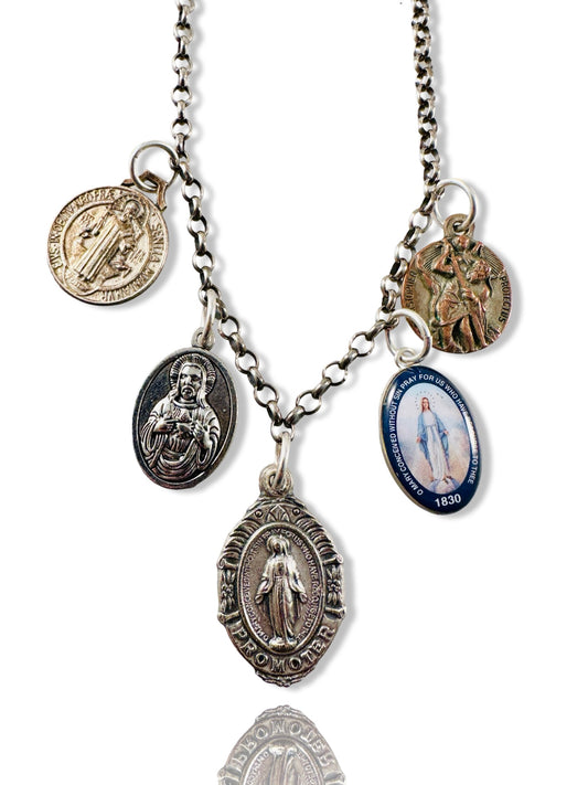 Miraculous Medal Charm Necklace