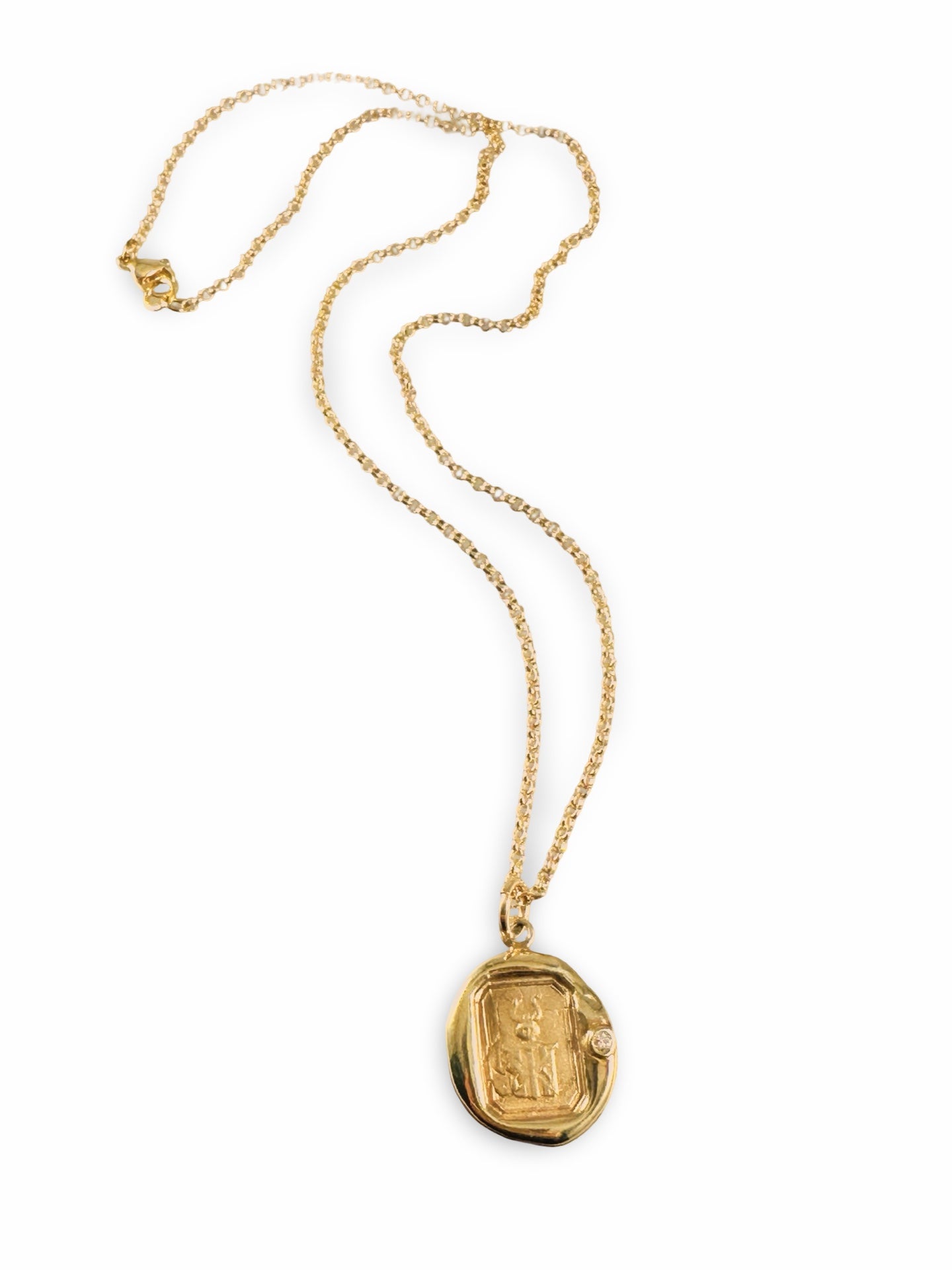 Victory Horn & Diamond Necklace