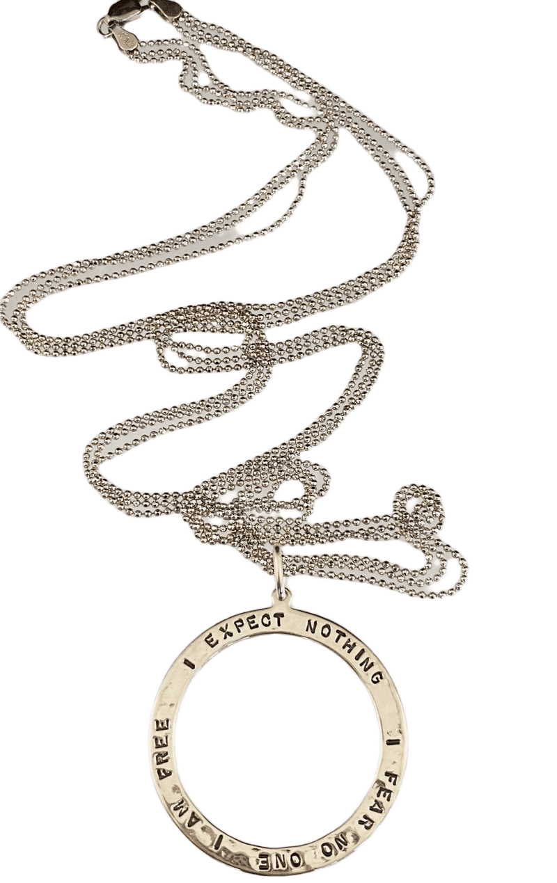 ‘I Am Free’ Large Open Circle Necklace