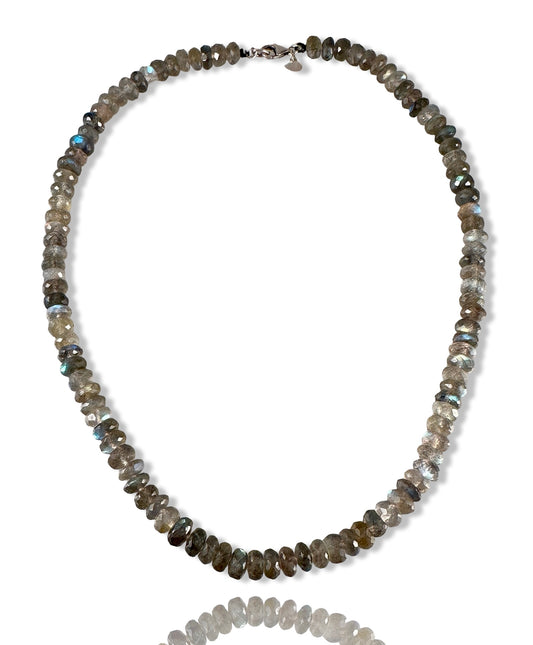 18" Faceted Labradorite Necklace