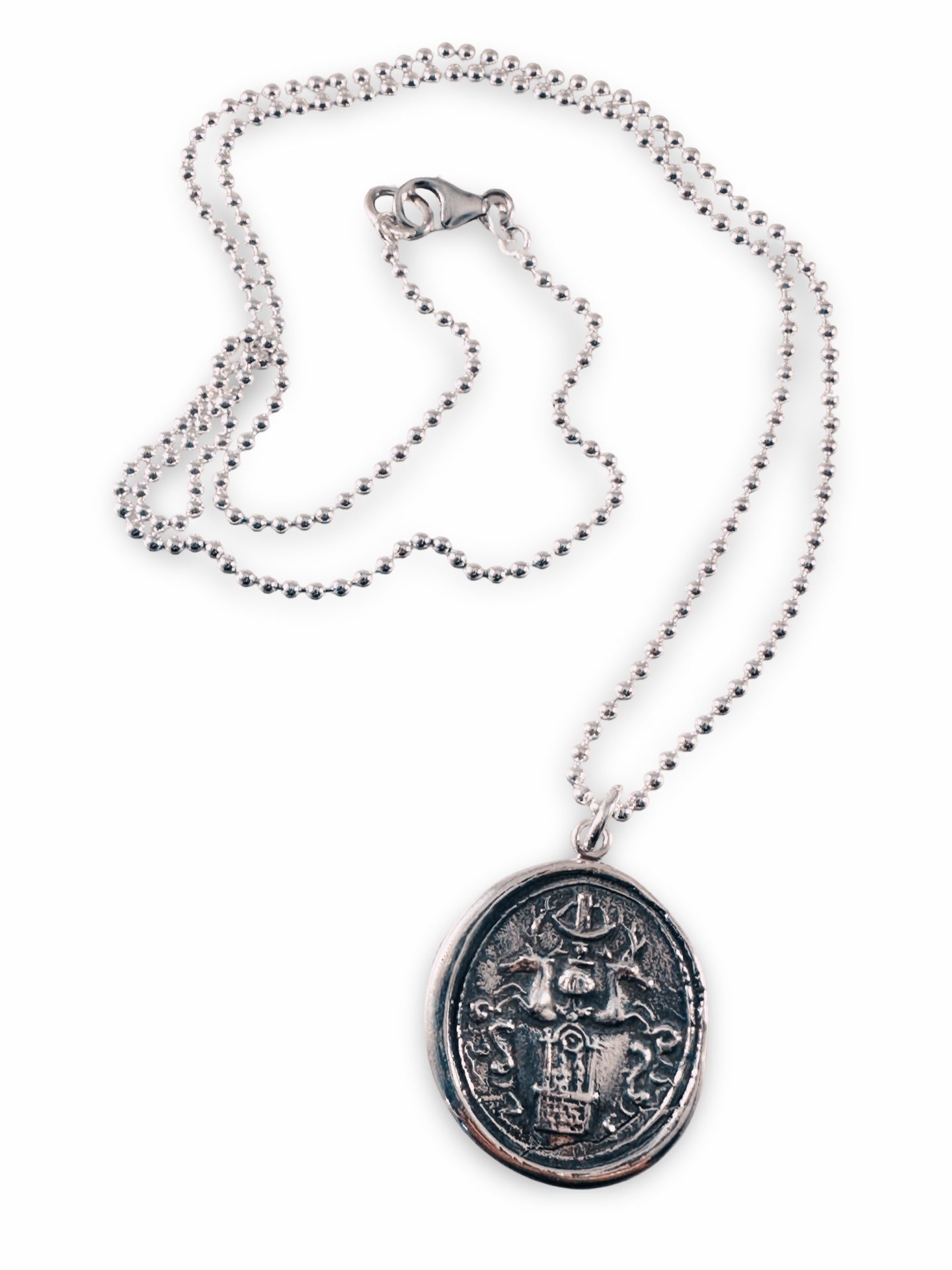 24” Tree of Life Sterling Bead Chain Necklace SM1