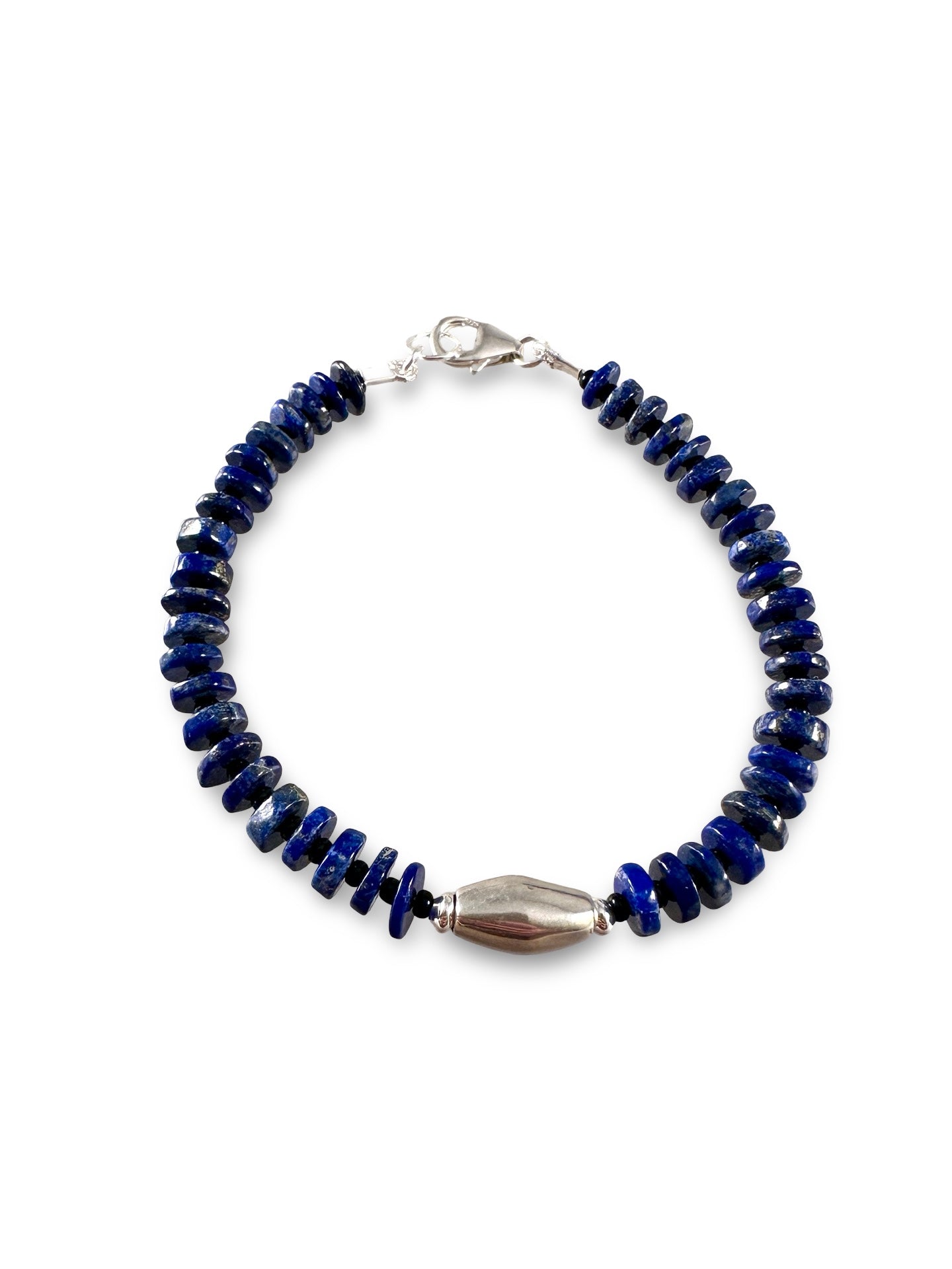 Gemstone Sterling Bead Bracelet