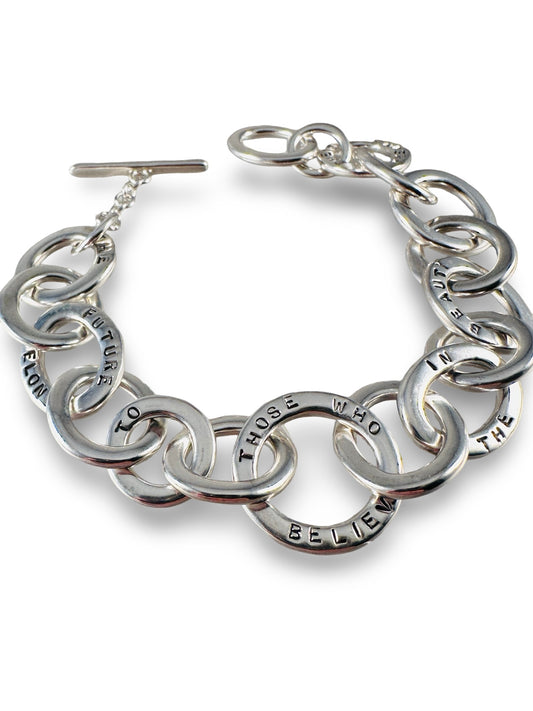 Eleanor Roosevelt Quote Link Bracelet