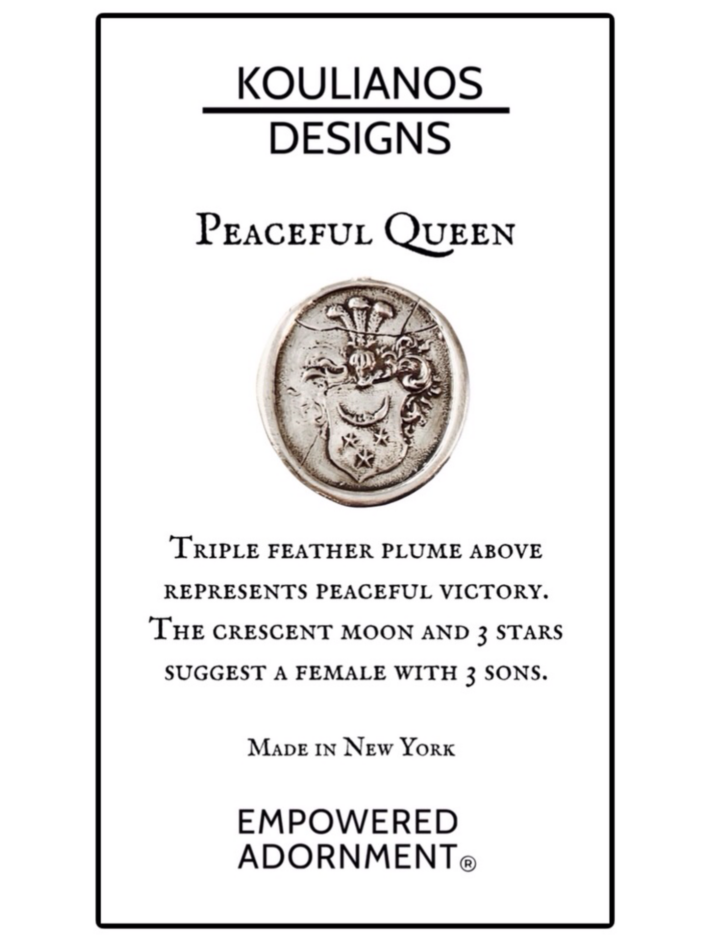 Peaceful Queen Sterling Pendant
