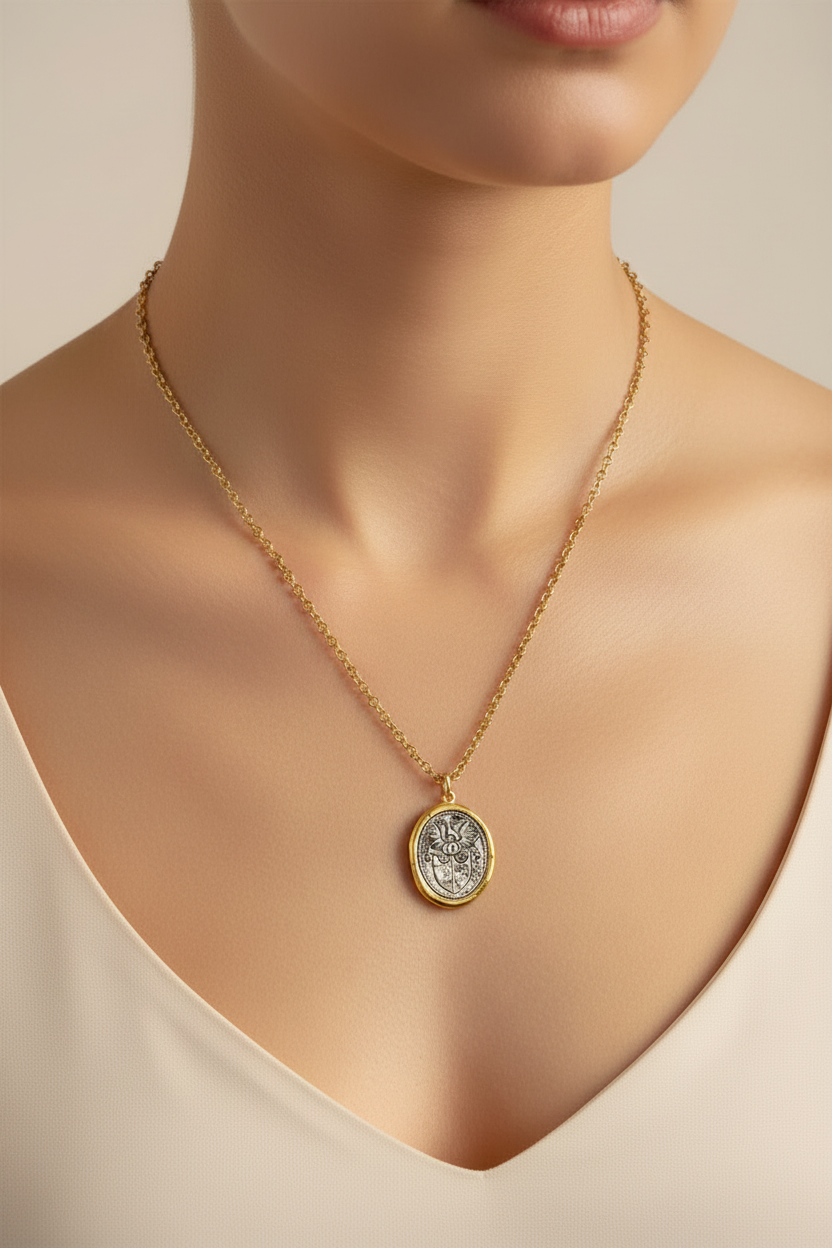 Phoenix Rising Necklace Gold Mix