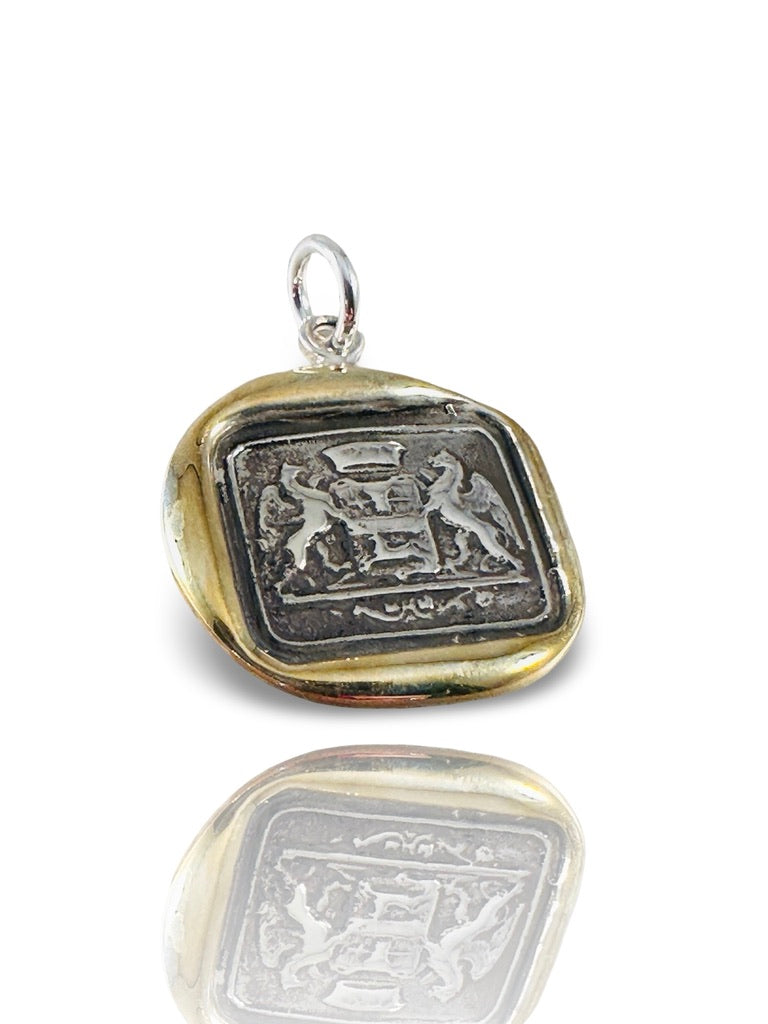 Double Gryphon Sterling Pendant
