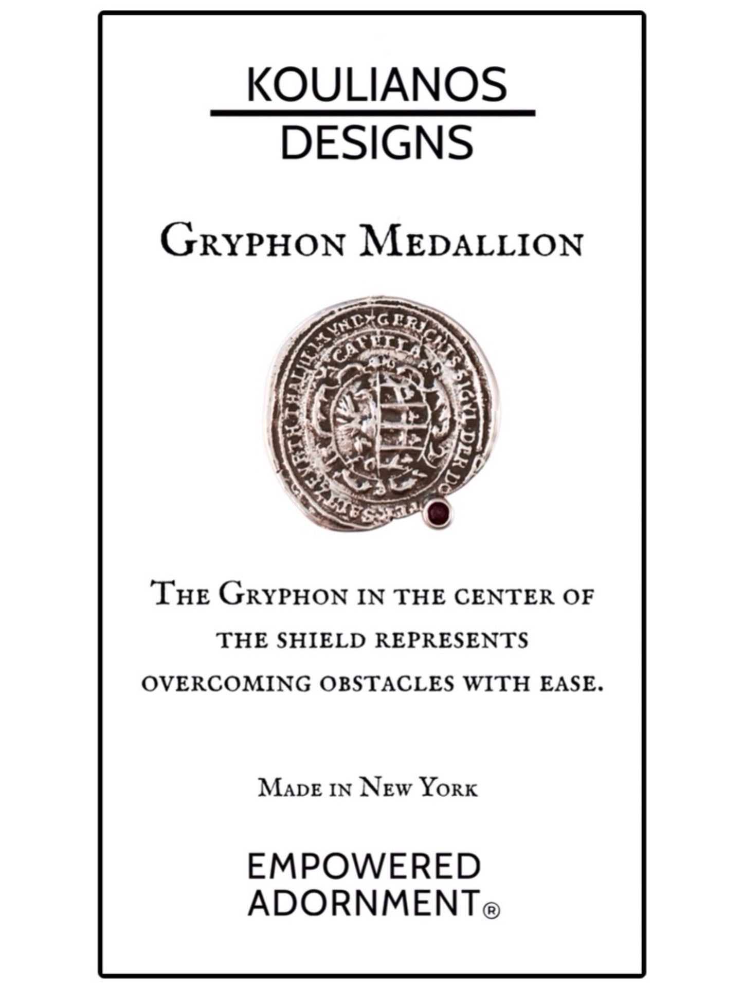 Black Diamond Gryphon Sterling Pendant