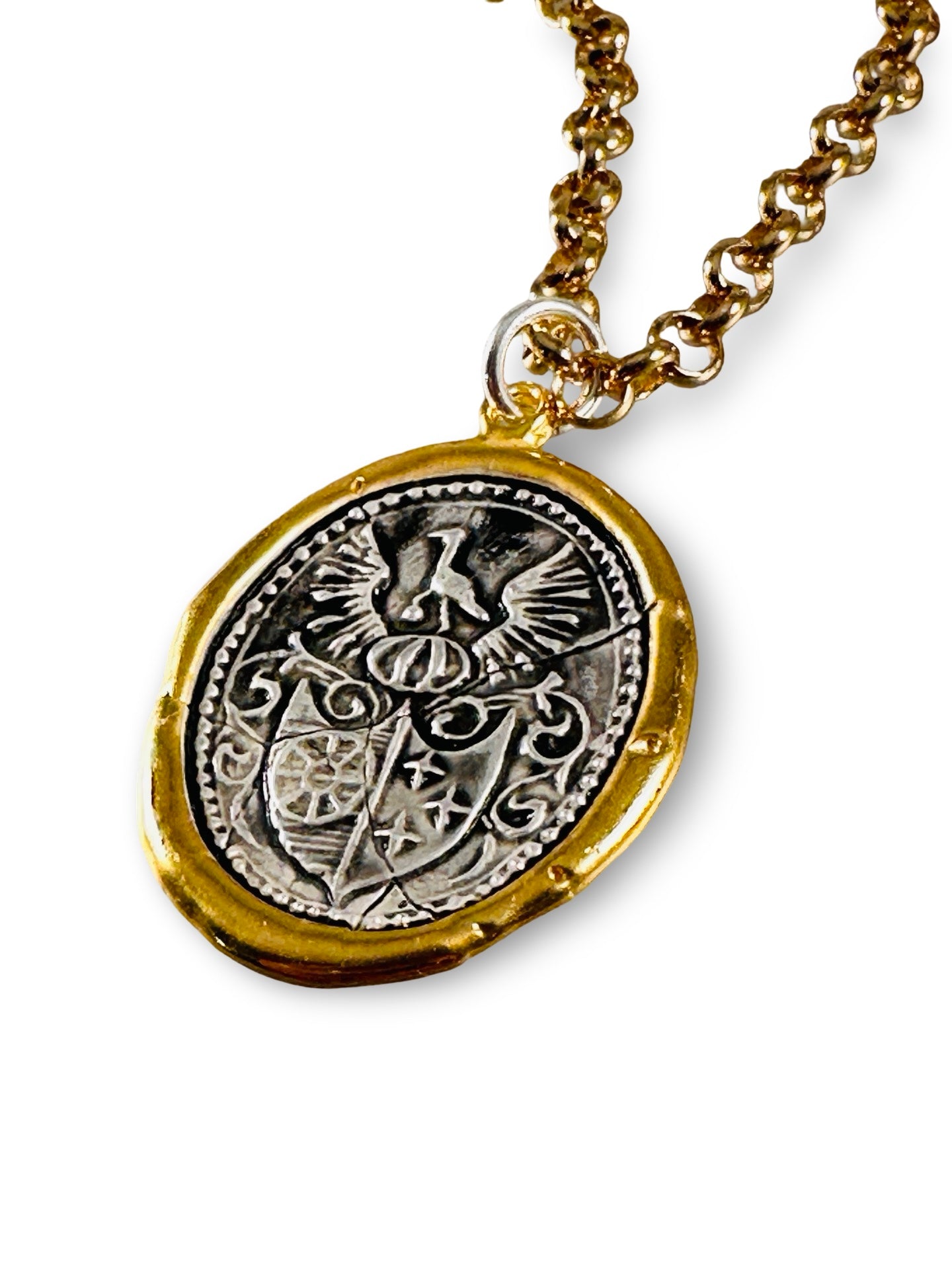 Phoenix Rising Necklace Gold Mix