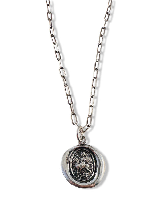 Saint George 16” Sterling Necklace