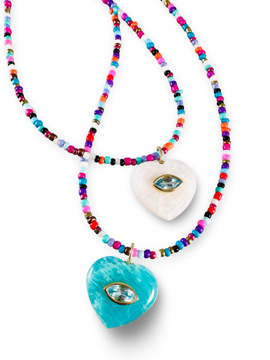 Gemstone Heart Necklace