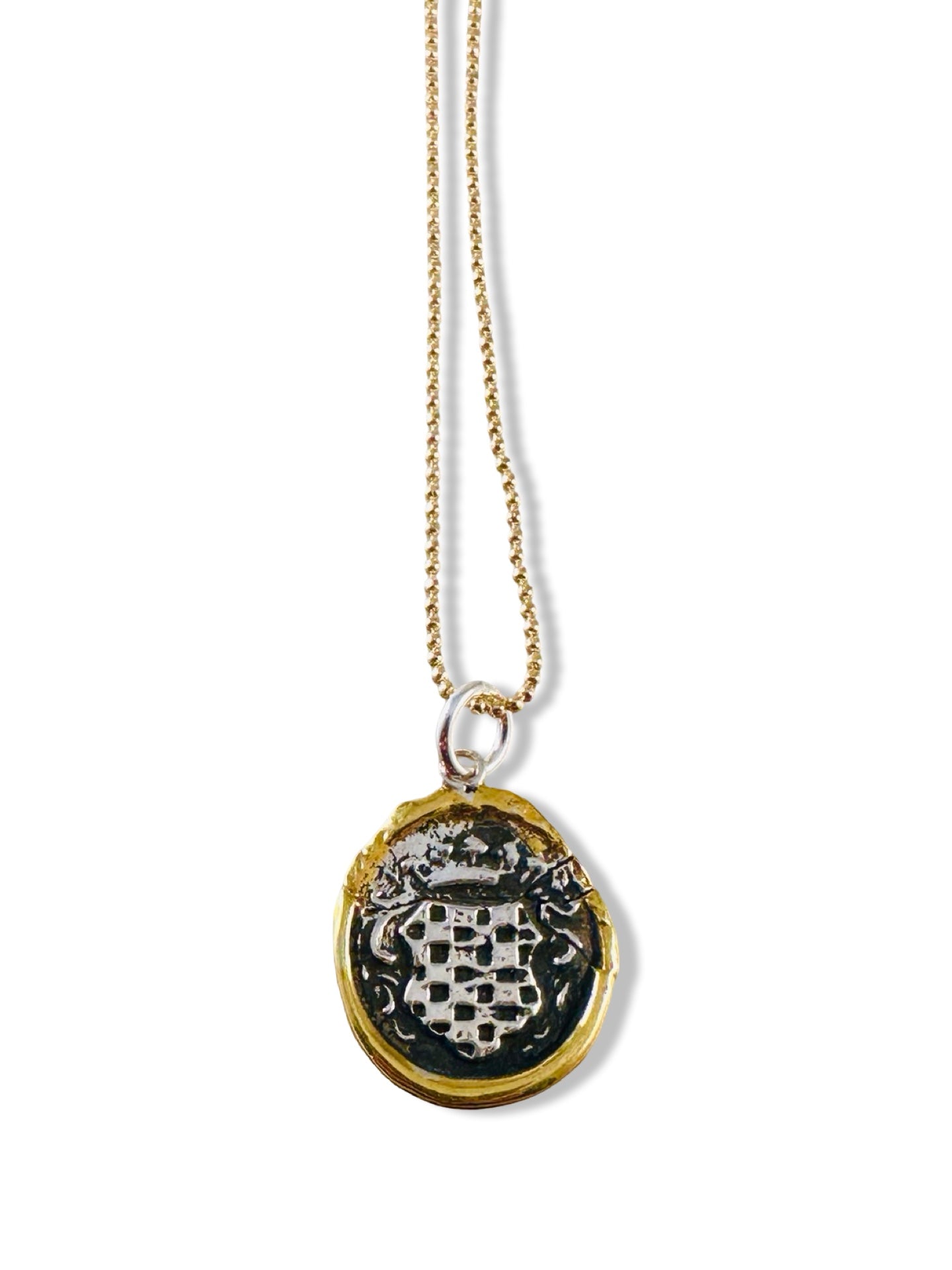 Sterling and Gold Bead Chain Necklace