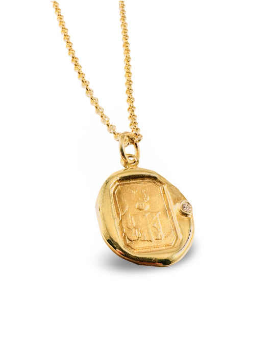 Victory Horn & Diamond Necklace