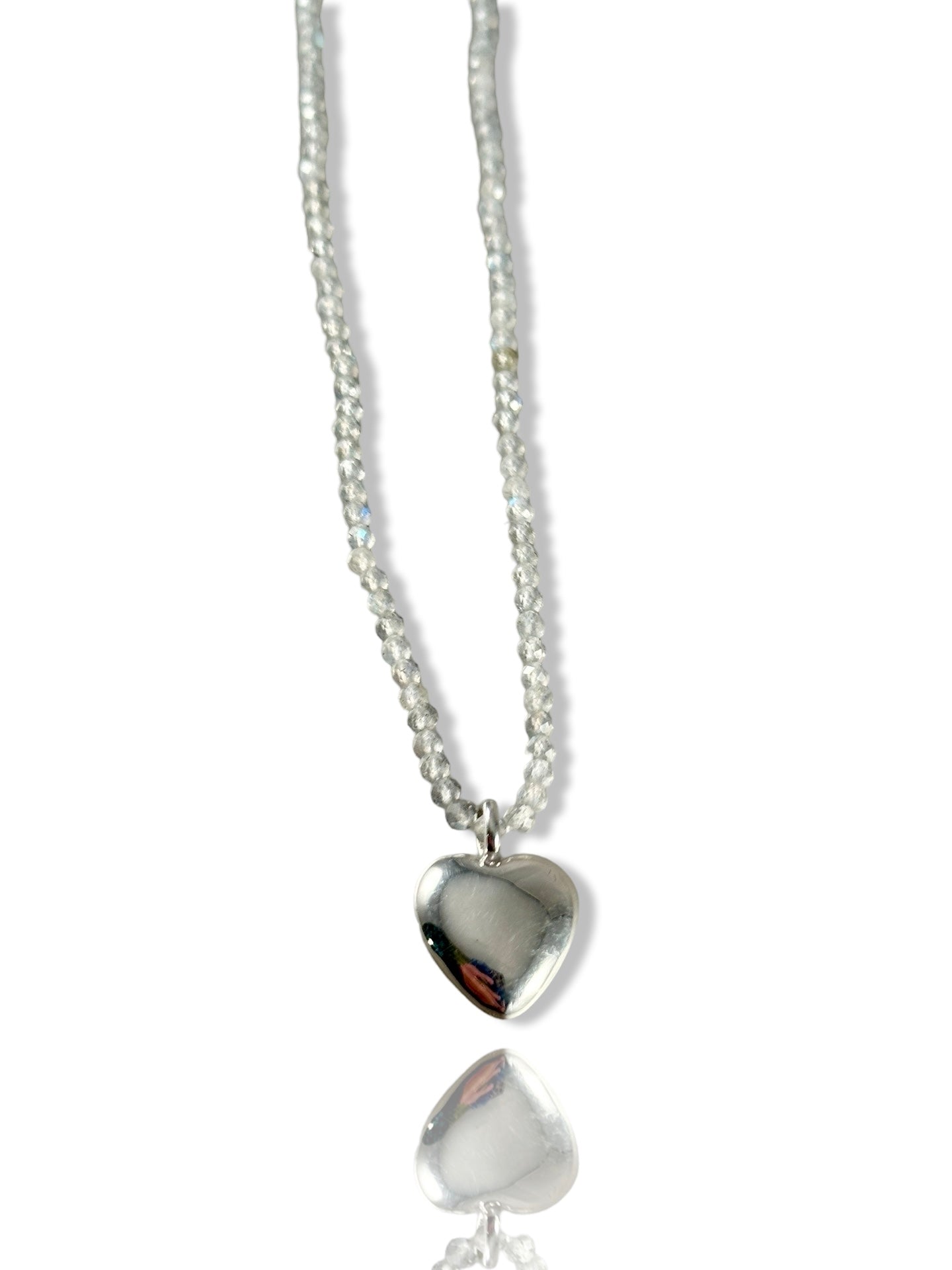 Chunky Medium Sterling Heart Necklace
