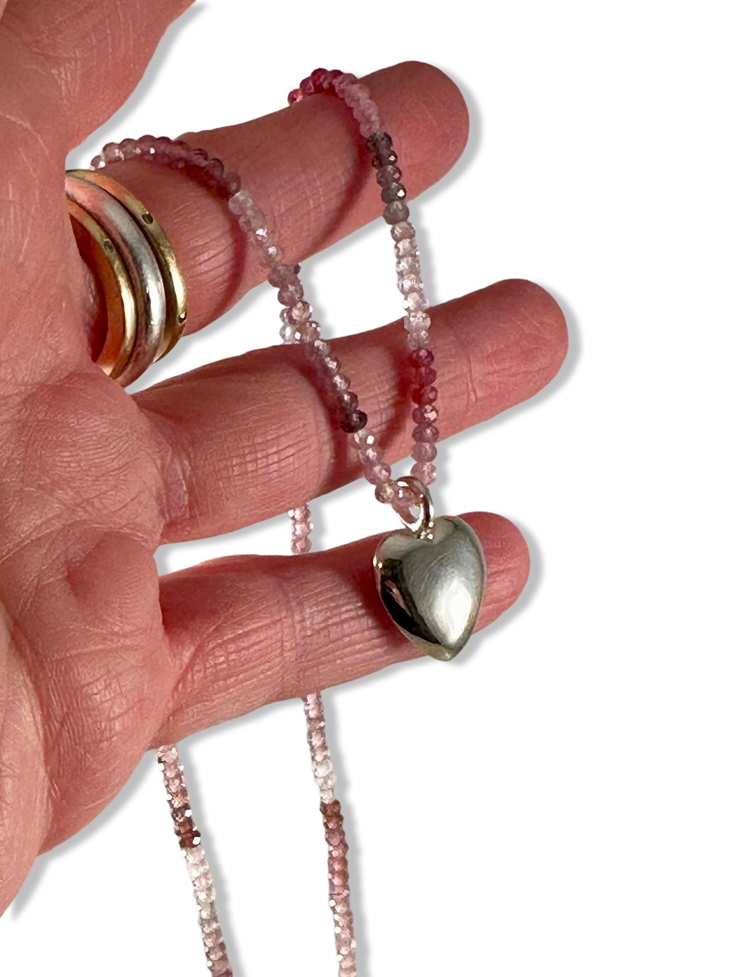 Chunky Medium Sterling Heart Necklace