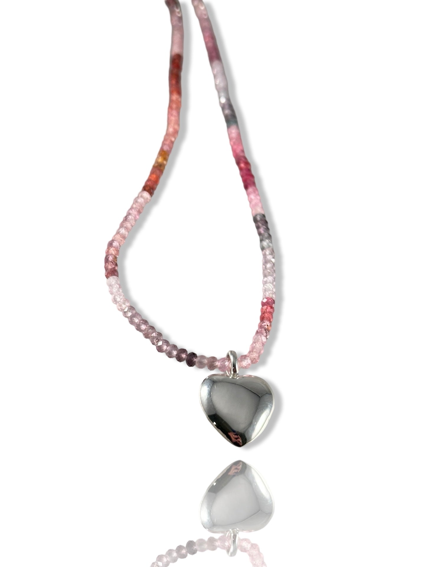 Chunky Medium Sterling Heart Necklace
