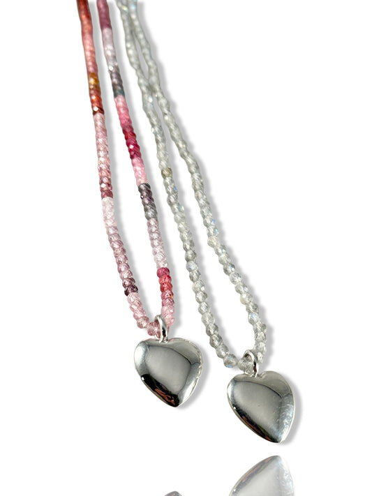 Chunky Medium Sterling Heart Necklace