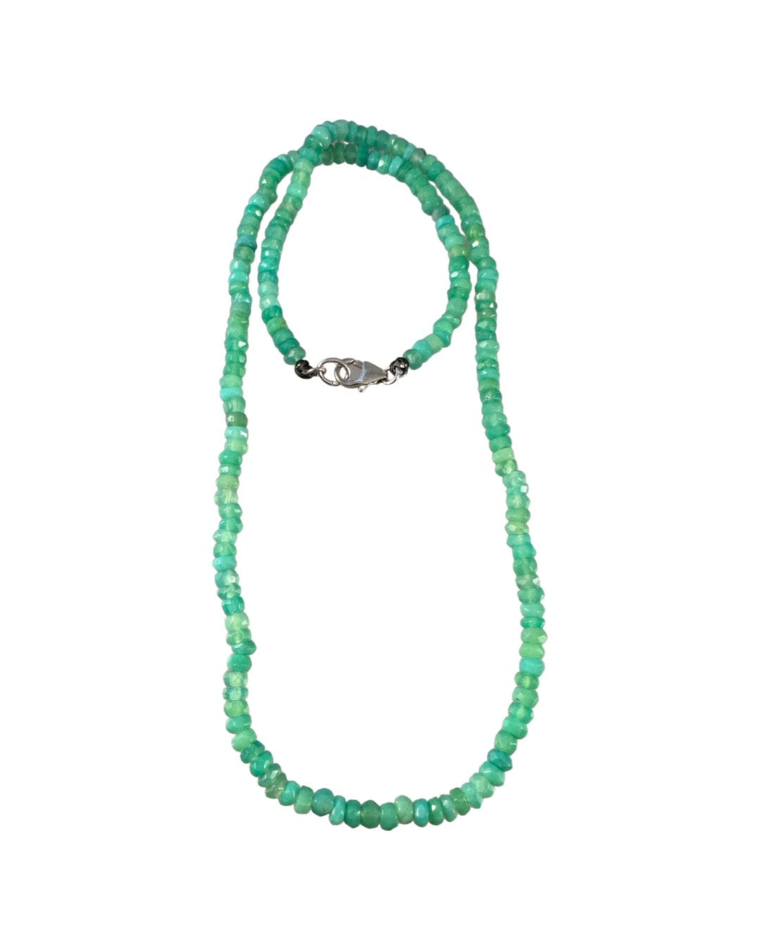 18" Faceted Chrysoprase Necklace