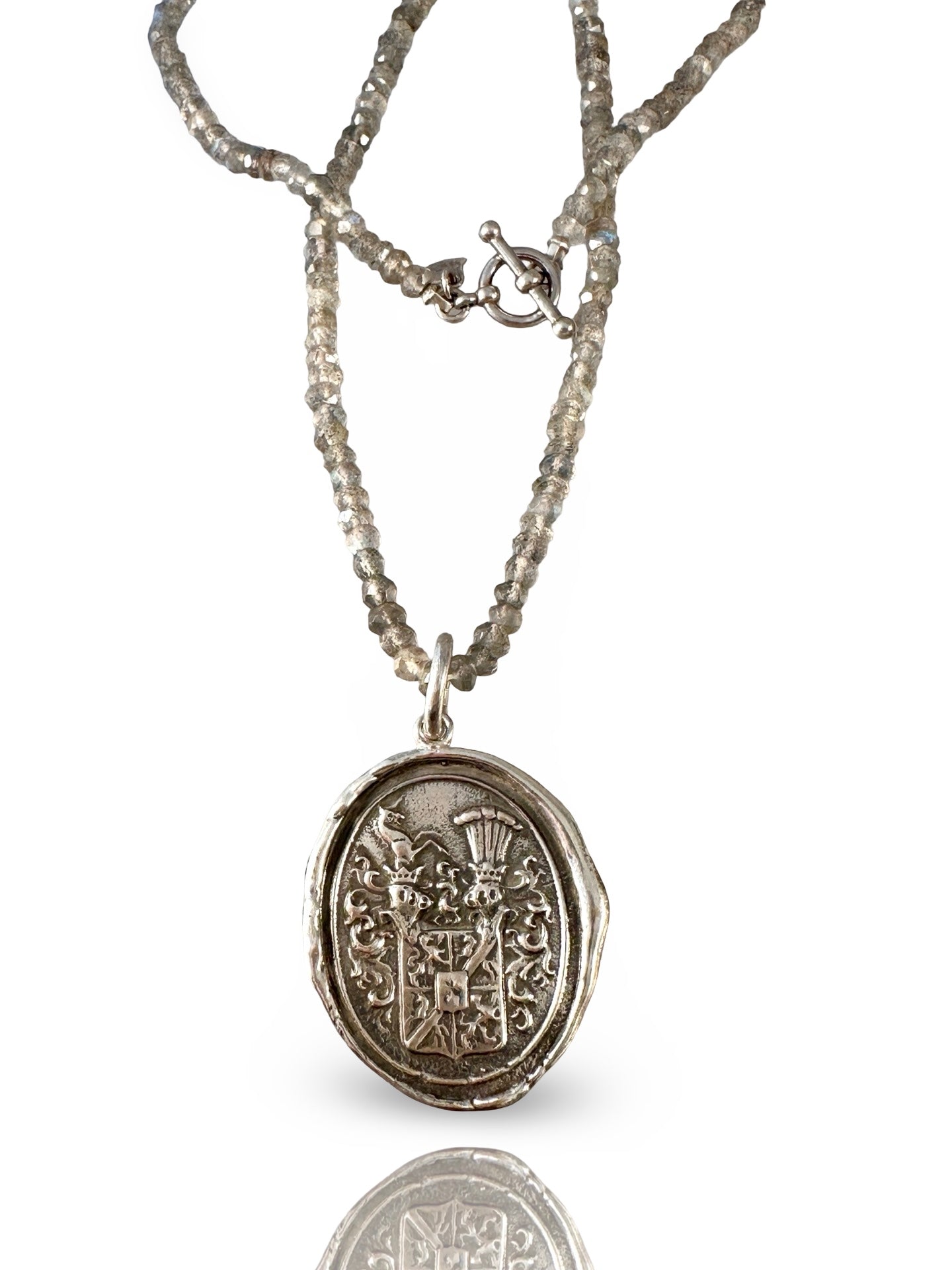 Gemstone Bead and Crest Necklaces