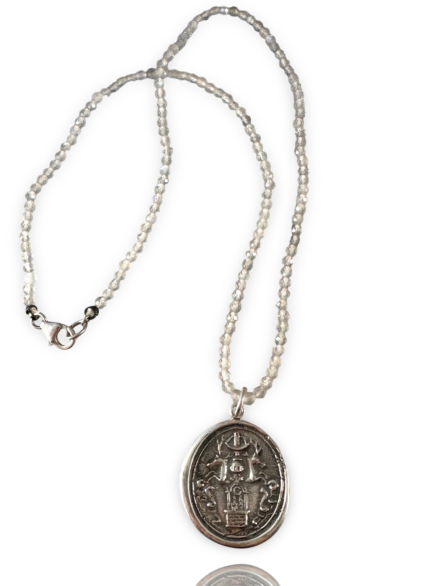 Gemstone Bead and Crest Necklaces