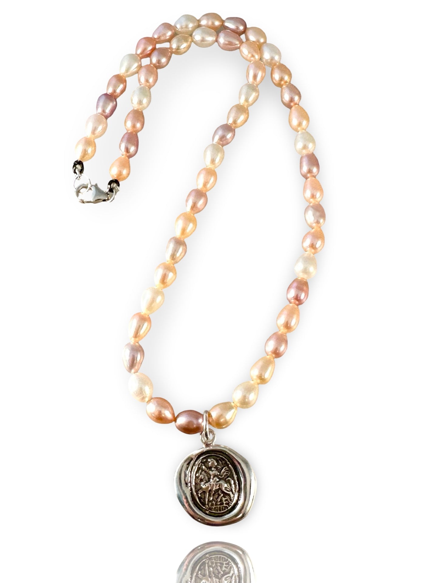 Crest and Fresh Water Pearl & Gemstone Necklace
