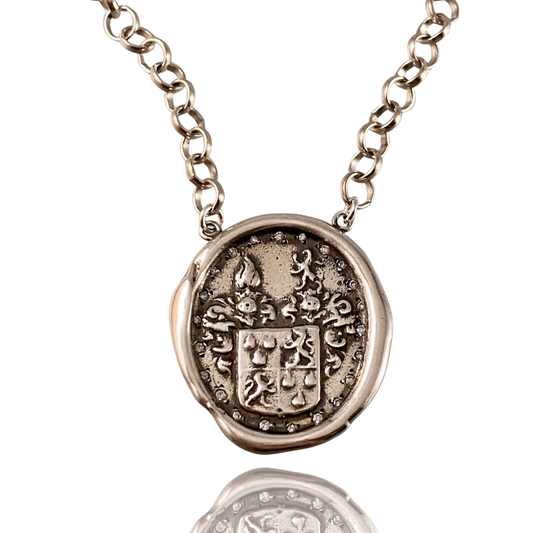 Lion Shield Diamond Necklace