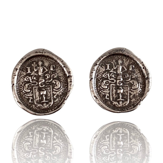 Chalice Shield Sterling Silver Cufflinks