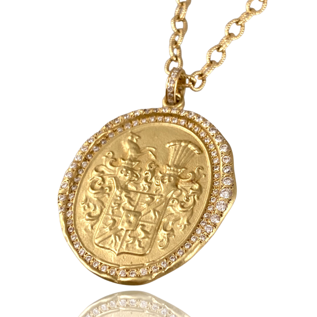 18k Gold Mythological Unicorn Diamond Necklace
