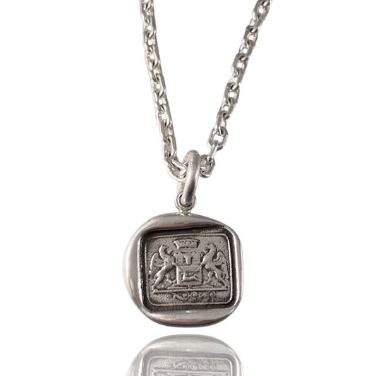 18" Double Gryphon Sterling Necklace