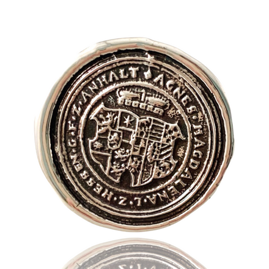 Large Inscribed Shield Sterling Ring