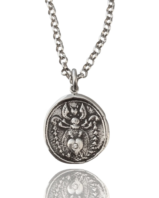 Angel Heart Diamond Sterling Necklace