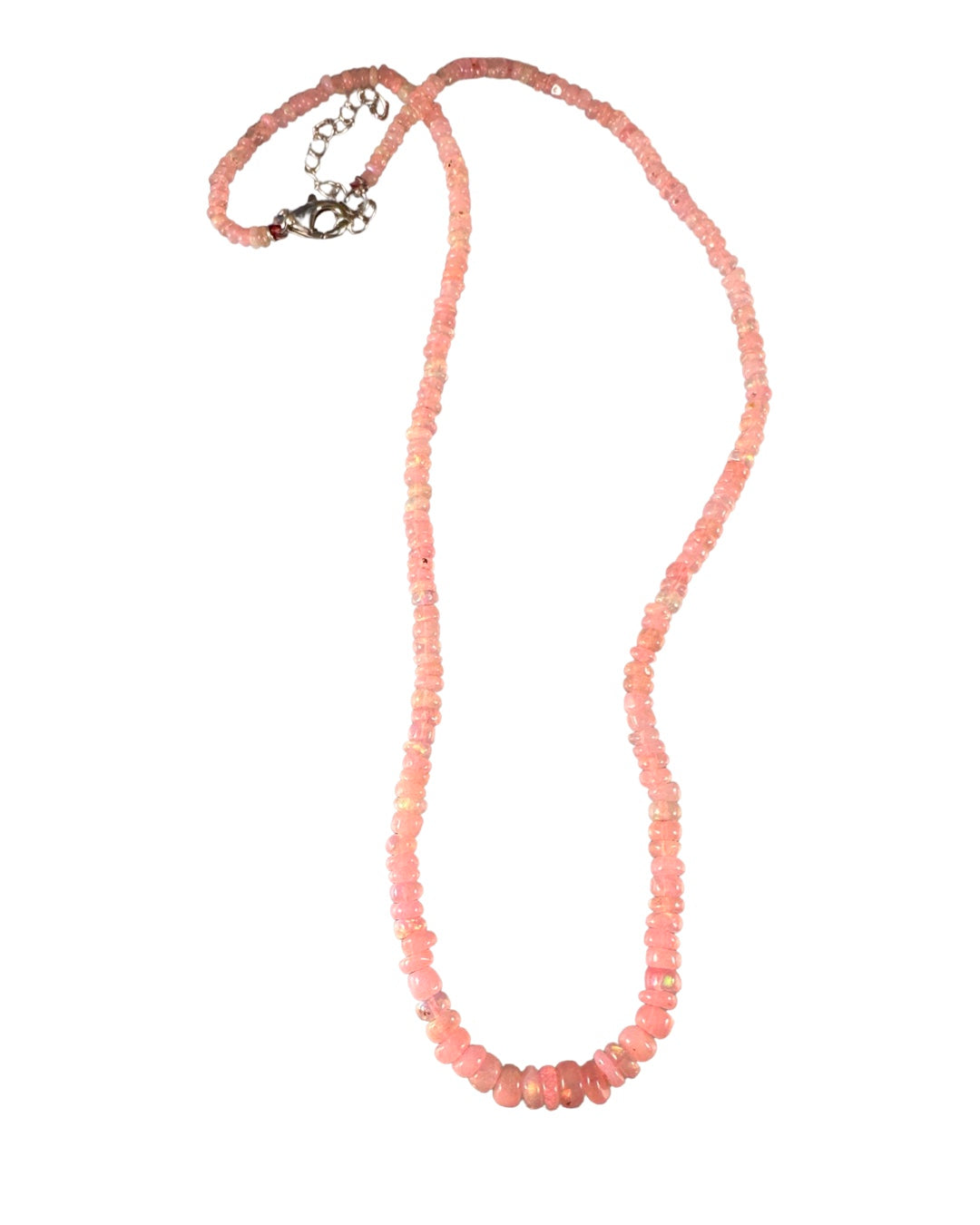 16”-18” Pink Fire Opal Necklace