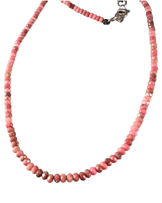 16” Pink Peruvian Opal Necklace